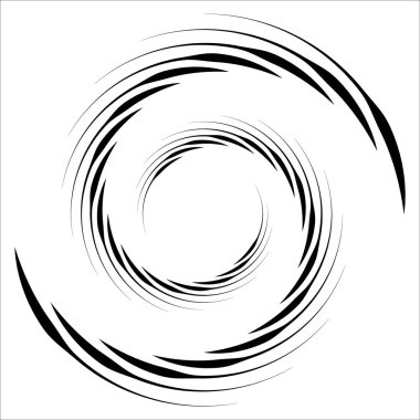 Soyut geometrik sarmal öğesi 