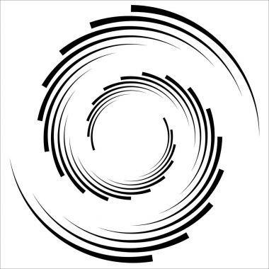 Soyut geometrik sarmal öğesi 