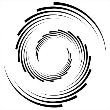 Abstract geometric spiral element  clipart
