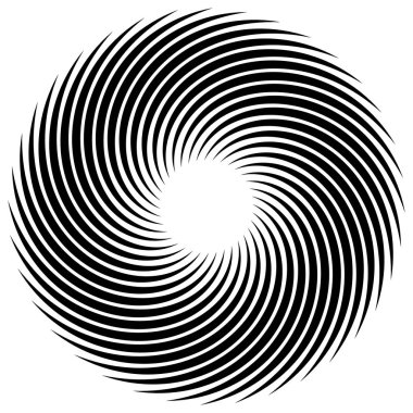 Soyut geometrik sarmal öğesi 