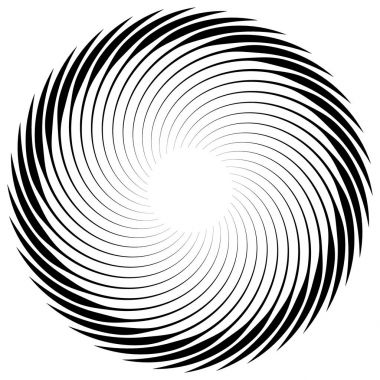 Soyut geometrik sarmal öğesi 