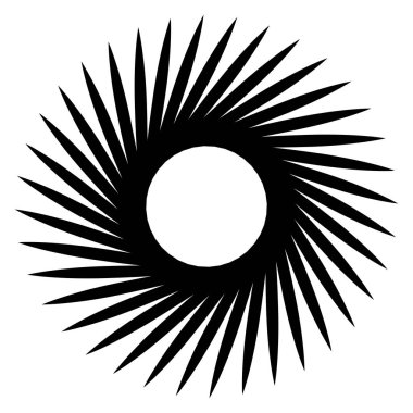 Soyut geometrik sarmal öğesi 