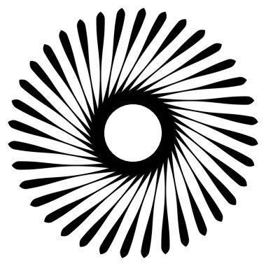 Soyut geometrik sarmal öğesi 