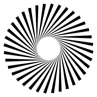 Soyut geometrik sarmal öğesi 