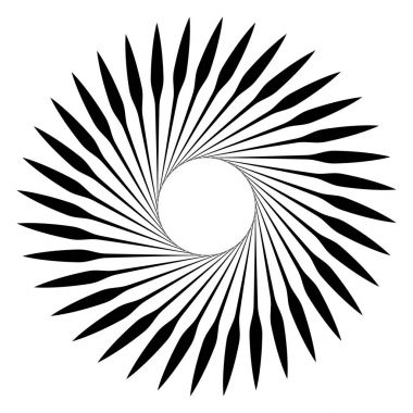 Soyut geometrik sarmal öğesi 