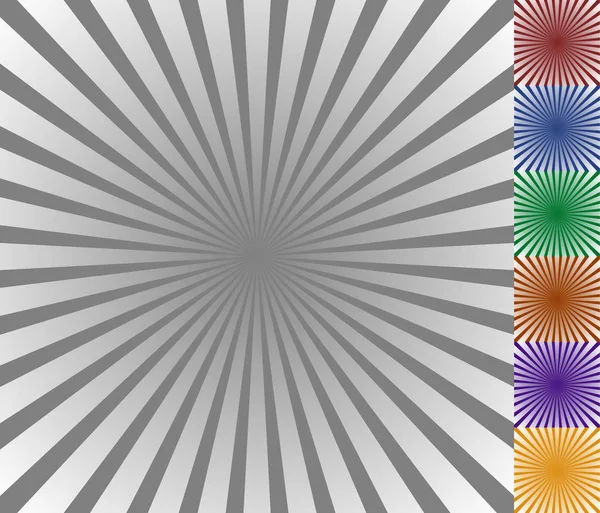 Pola garis radial abstrak - Stok Vektor
