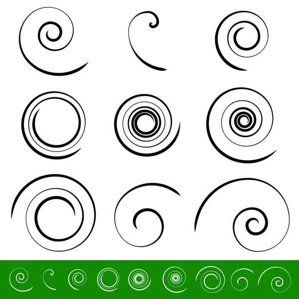 9 formas circulares diferentes . — Vetor de Stock