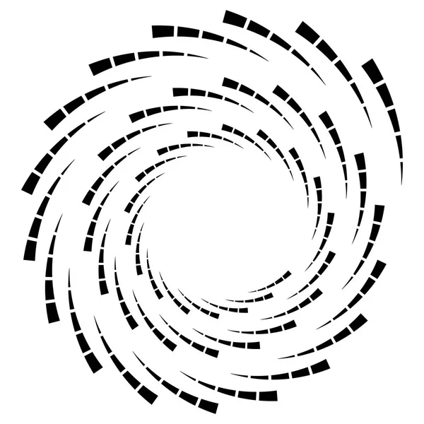 Élément géométrique abstrait en spirale — Image vectorielle