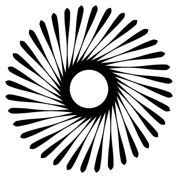 Soyut geometrik sarmal öğesi 