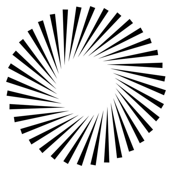 Abstract geometric spiral element 