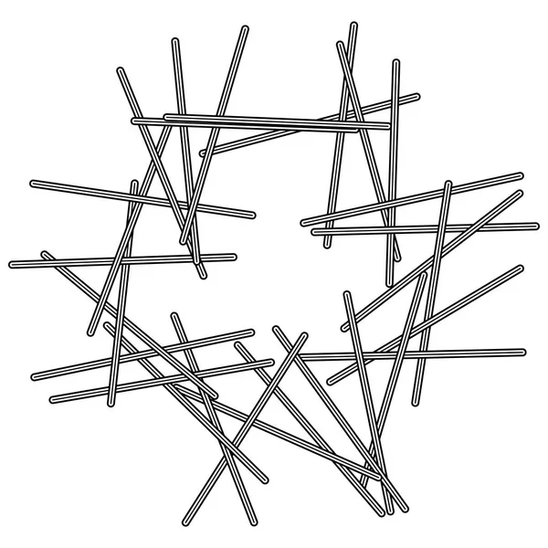 Slumpmässigt korsande linjer mönster. — Stock vektor