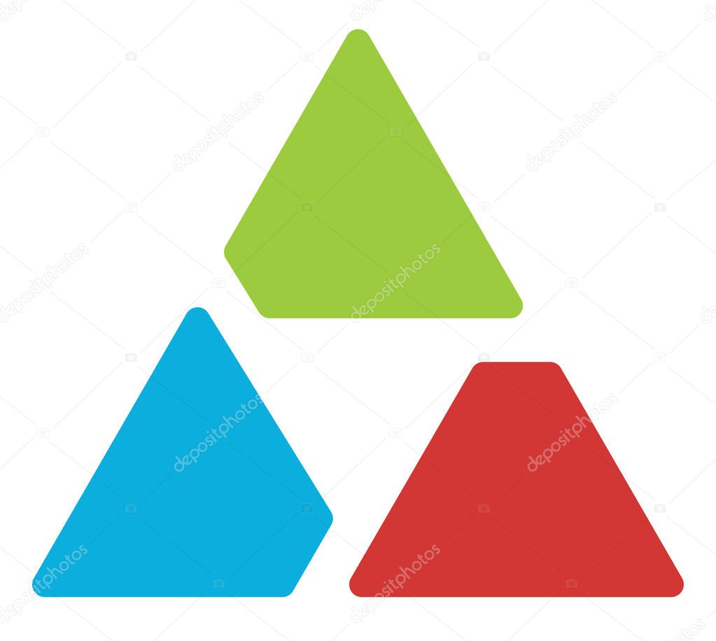 Triangle logo / symbol - Aperture like triangle shape, icon template