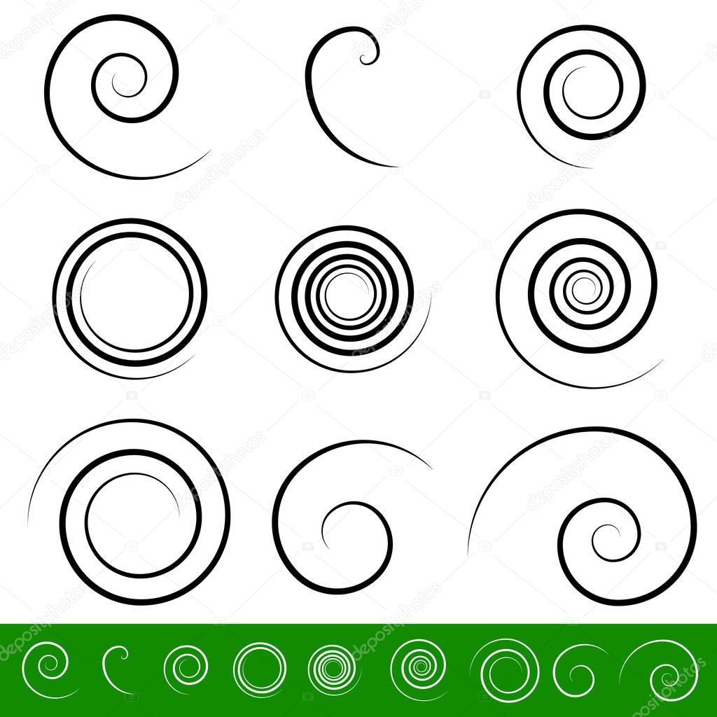 9 different circular shapes.