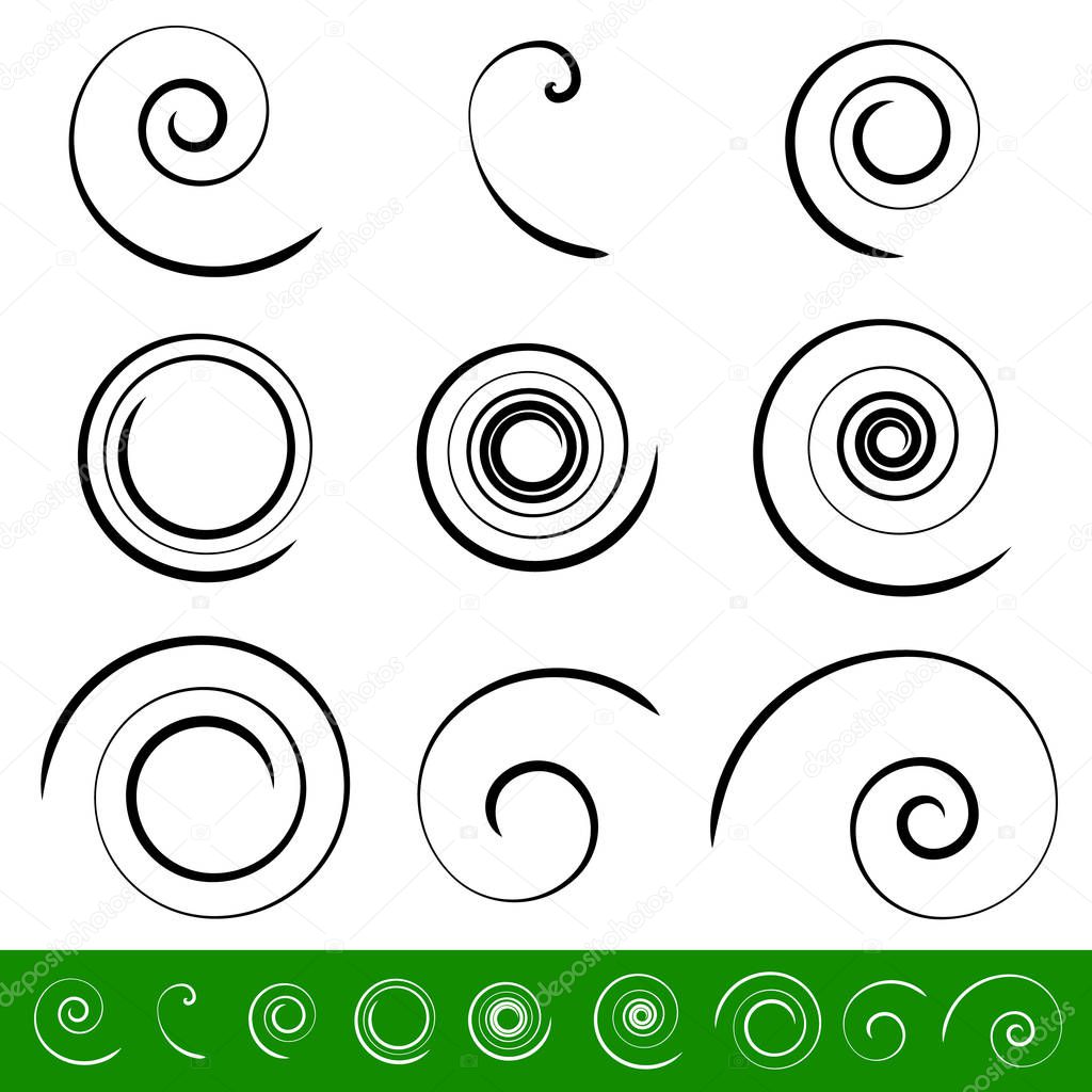 9 different circular shapes.