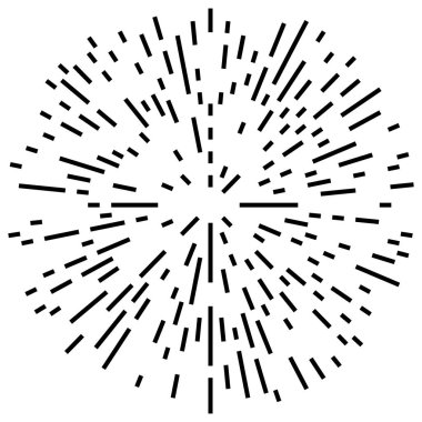 Rasgele radyal çizgiler patlama efekti. 