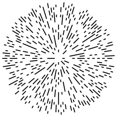 Rasgele radyal çizgiler patlama efekti. 