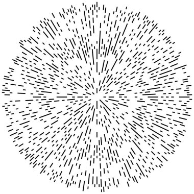 Rasgele radyal çizgiler patlama efekti. 