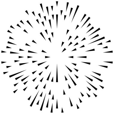 Rasgele radyal çizgiler patlama efekti. 