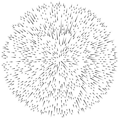 Rasgele radyal çizgiler patlama efekti. 