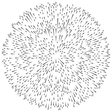 Rasgele radyal çizgiler patlama efekti. 