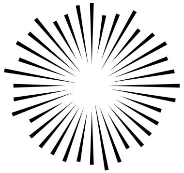 Radyal çizgiler geometrik öğesi. 