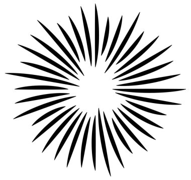 Radyal çizgiler geometrik öğesi. 