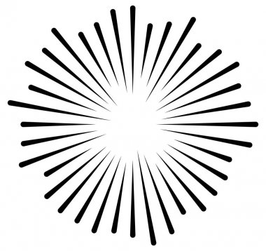 Radyal çizgiler geometrik öğesi. 