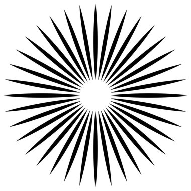 Radyal çizgiler geometrik öğesi. 