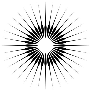 Radyal çizgiler geometrik öğesi. 