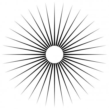 Radyal çizgiler geometrik öğesi. 