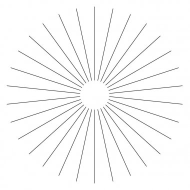 Radyal çizgiler geometrik öğesi. 