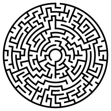 Çözülebilir dairesel labirent öğesi 