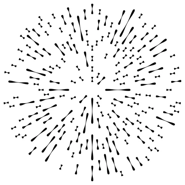 Random radial lines explosion effect. — Stock Vector