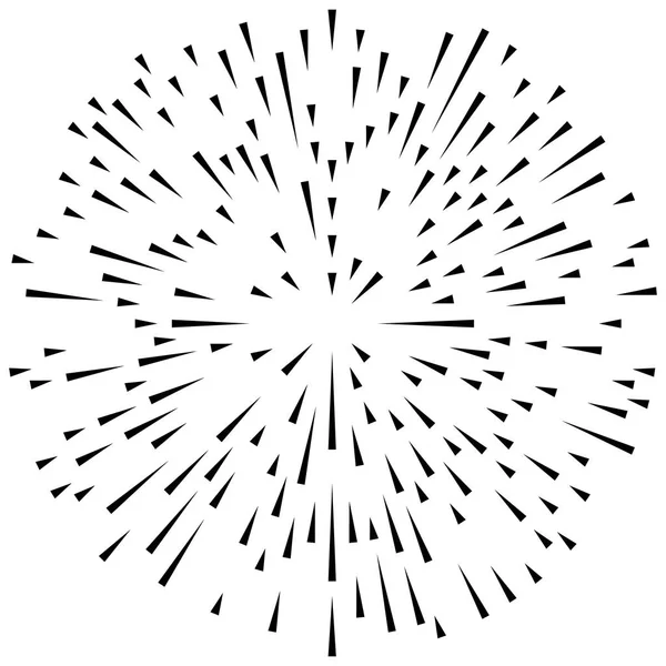 Random radial lines explosion effect. — Stock Vector