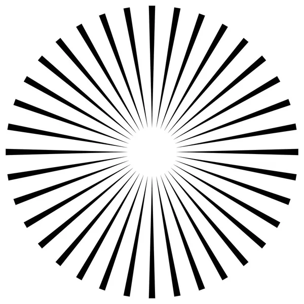 Lignes radiales élément géométrique . — Image vectorielle