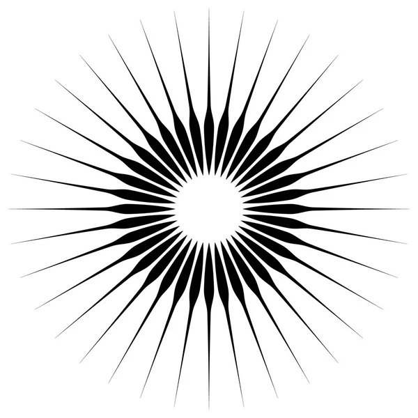 Líneas radiales elemento geométrico . — Archivo Imágenes Vectoriales