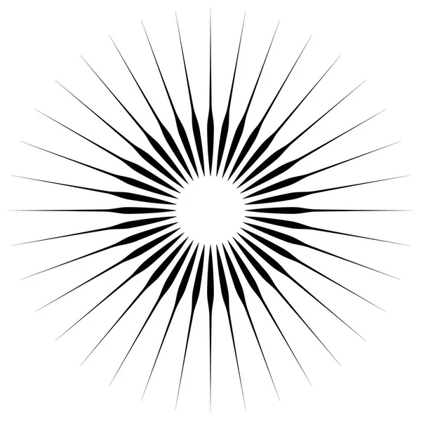 Radyal çizgiler geometrik öğesi. 