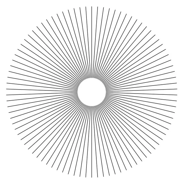 Linhas radiais elemento geométrico . —  Vetores de Stock