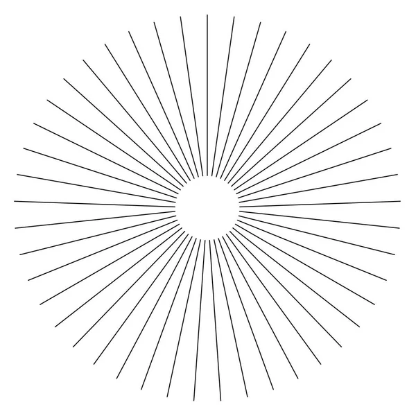 Líneas radiales elemento geométrico . — Archivo Imágenes Vectoriales