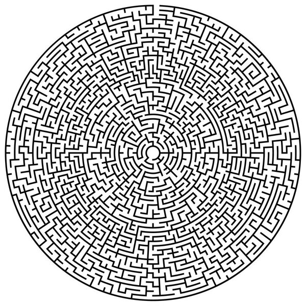 Solvable circular maze element 
