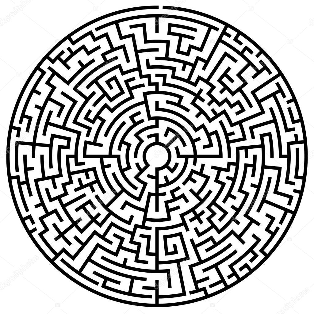 Solvable circular maze element 