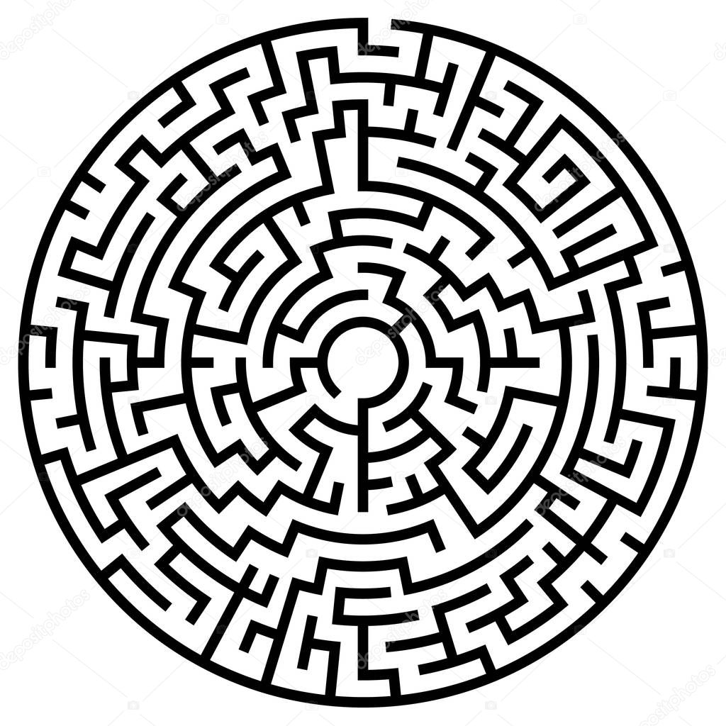 Solvable circular maze element 