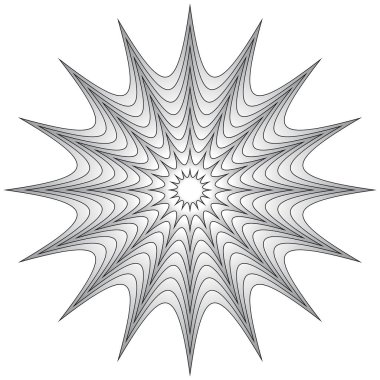 Radyal geometrik öğesi. 