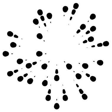 Rasgele radyal çizgiler patlama efekti. 