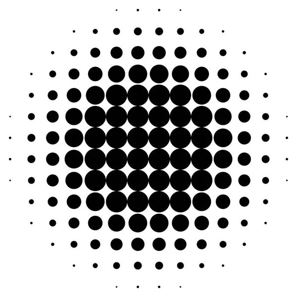 Monocromático pontilhado padrão circular . — Vetor de Stock
