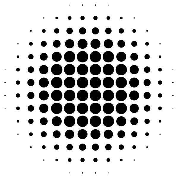 Tek renkli noktalı dairesel desen. — Stok Vektör