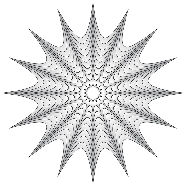 Elemento geométrico radial . — Vector de stock