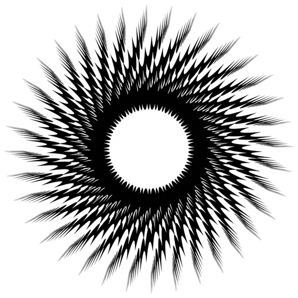 Forme radiale avec effet de rotation — Image vectorielle
