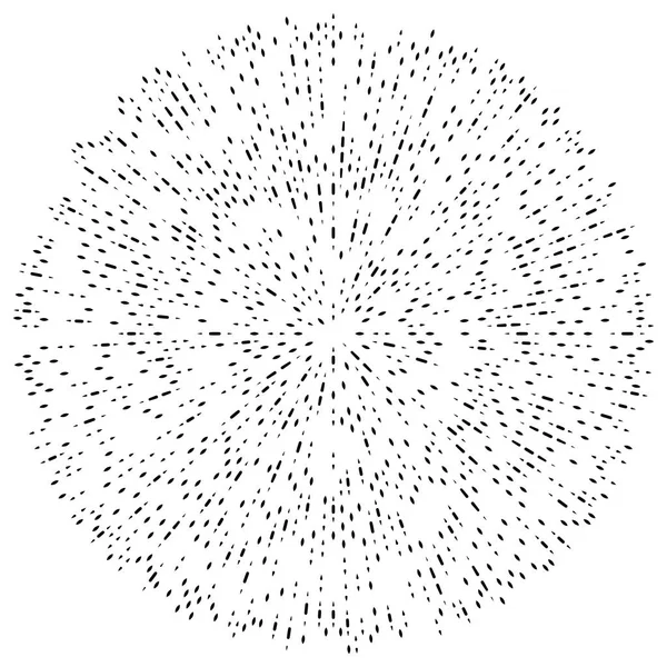 Efecto de explosión de líneas radiales aleatorias . — Vector de stock