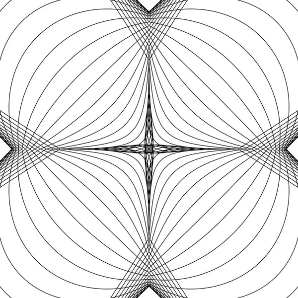 Lignes radiales avec effet de déformation . — Image vectorielle